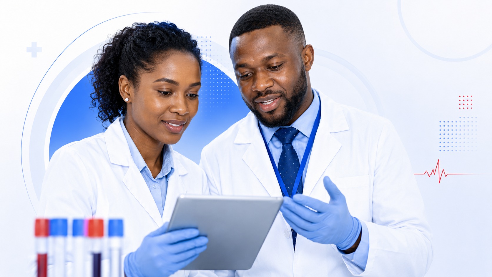 Clinical team reviewing patient results
